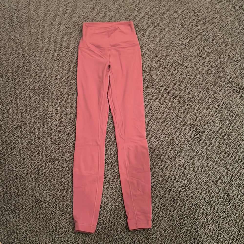 Lululemon size 2 27” inseam pink leggings